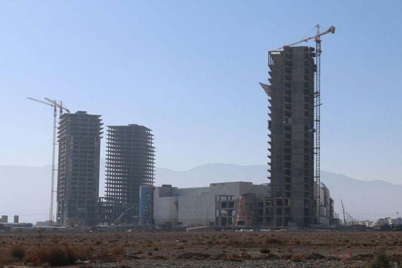 A view of the tower and hotel ( نمایی از برج ها و هتل )  largest shopping mall in the world & iran best shopping center